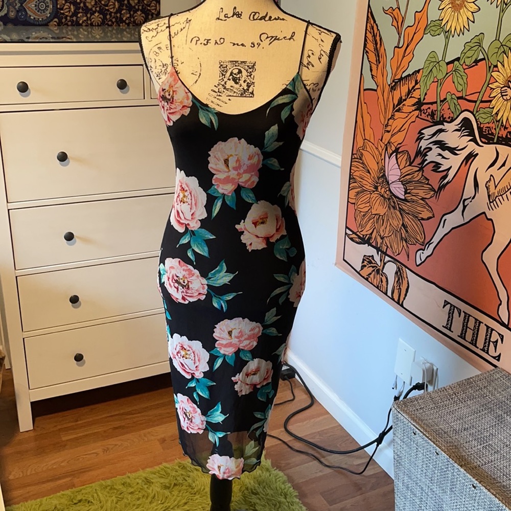 Floral Bodycon Cocktail Dress